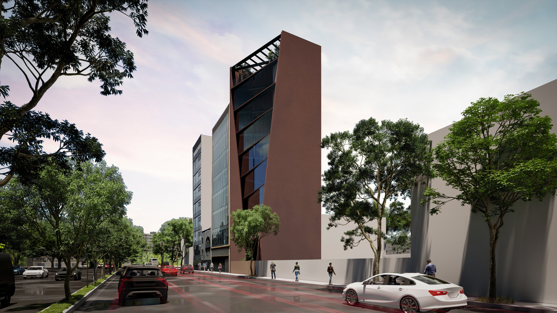 “旋转之塔”办公楼设计丨墨西哥丨Revolution Architects-7