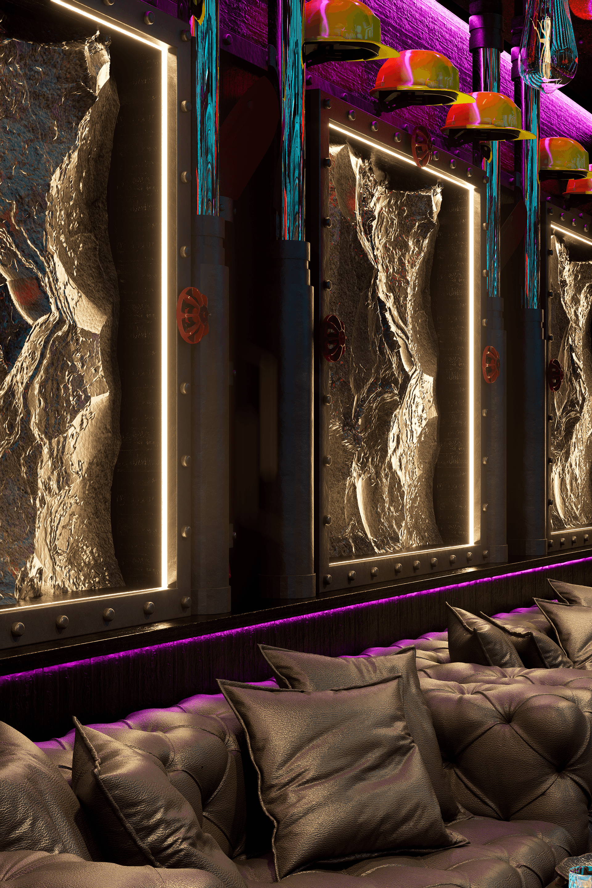 Futuristic Bar Interior | 3D Visualization-5