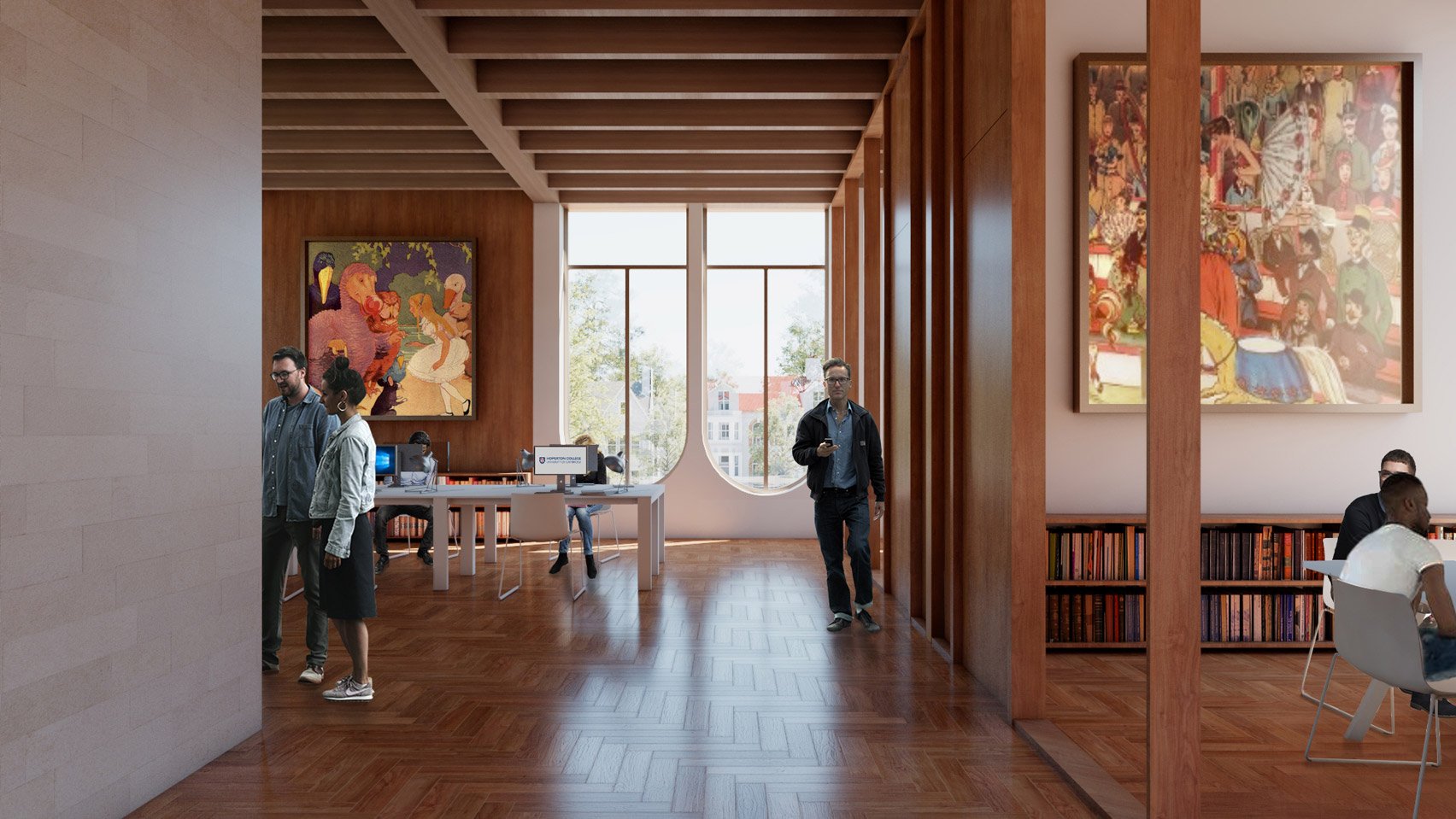 剑桥大学 Homerton 学院木质入口建筑设计-26