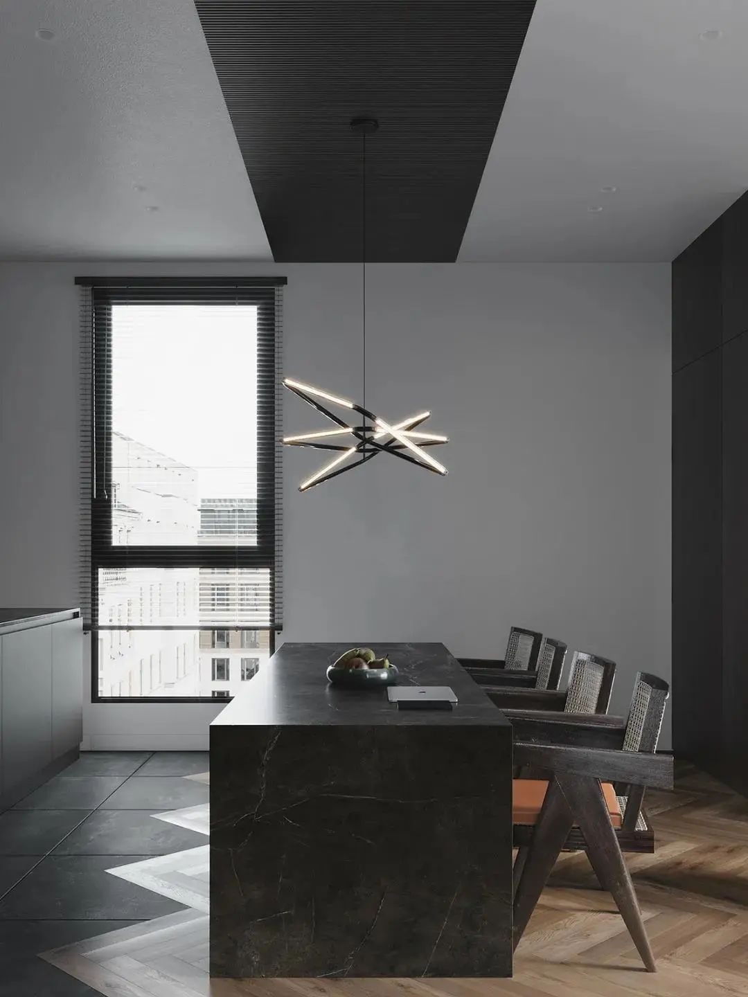 摩登时代大平层,水泥灰与木质元素的自然碰撞-5