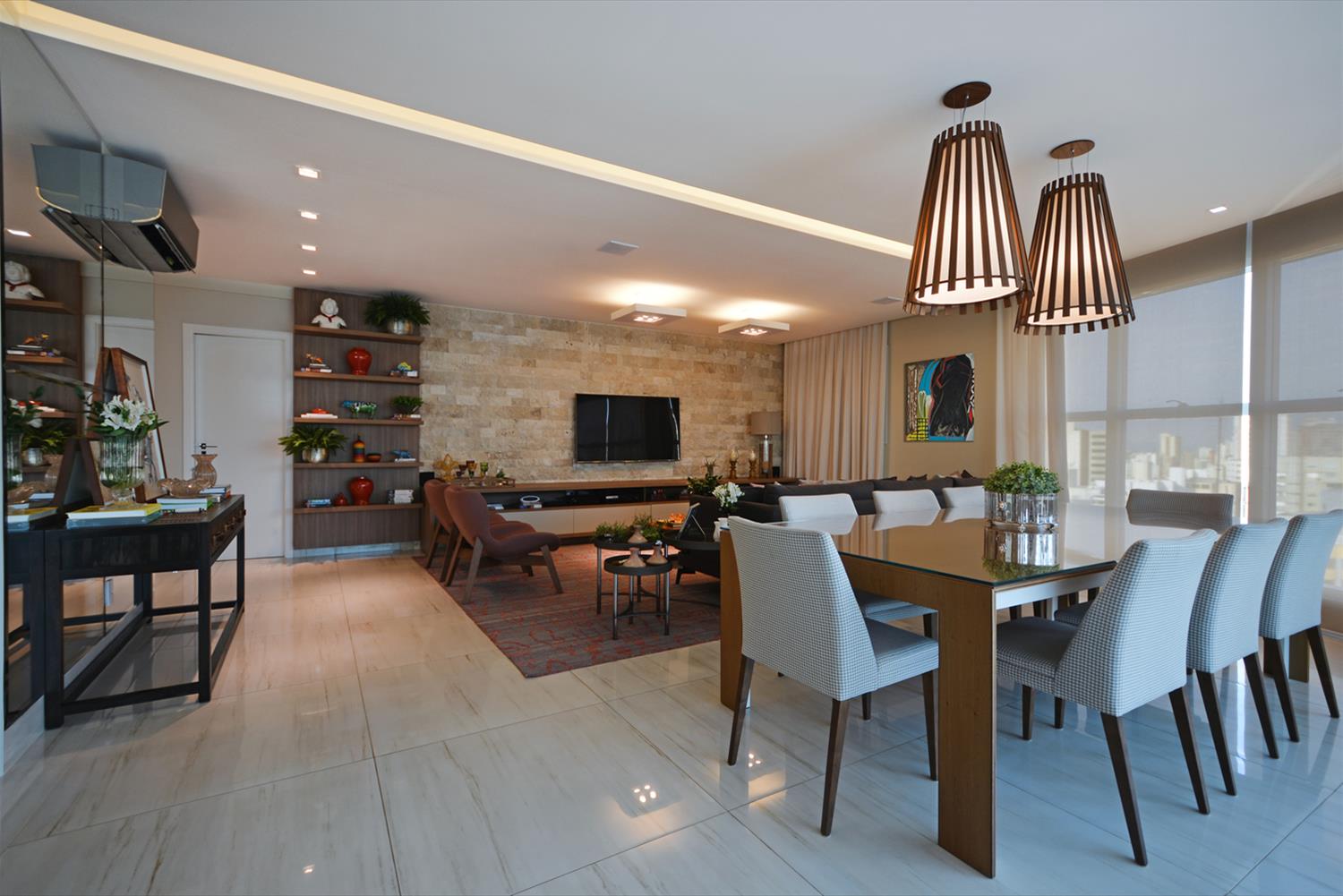 巴西 Apartamento J.R. | 一体化设计与自然材质的完美结合-5