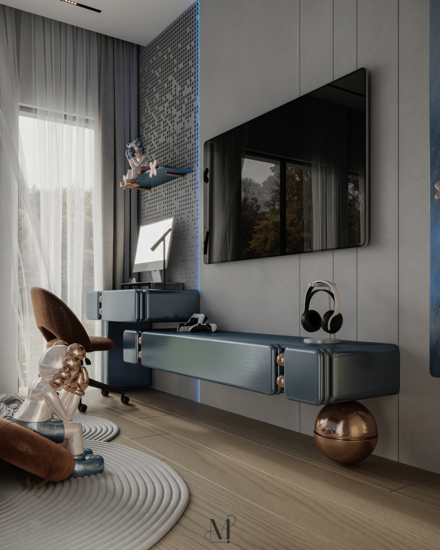 卧室丨Manar Khaled,Mai saad designs-11