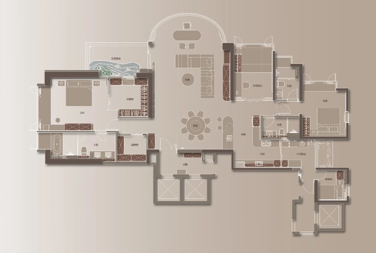 空纳万境丨中国广州丨隐之建筑空间设计-144