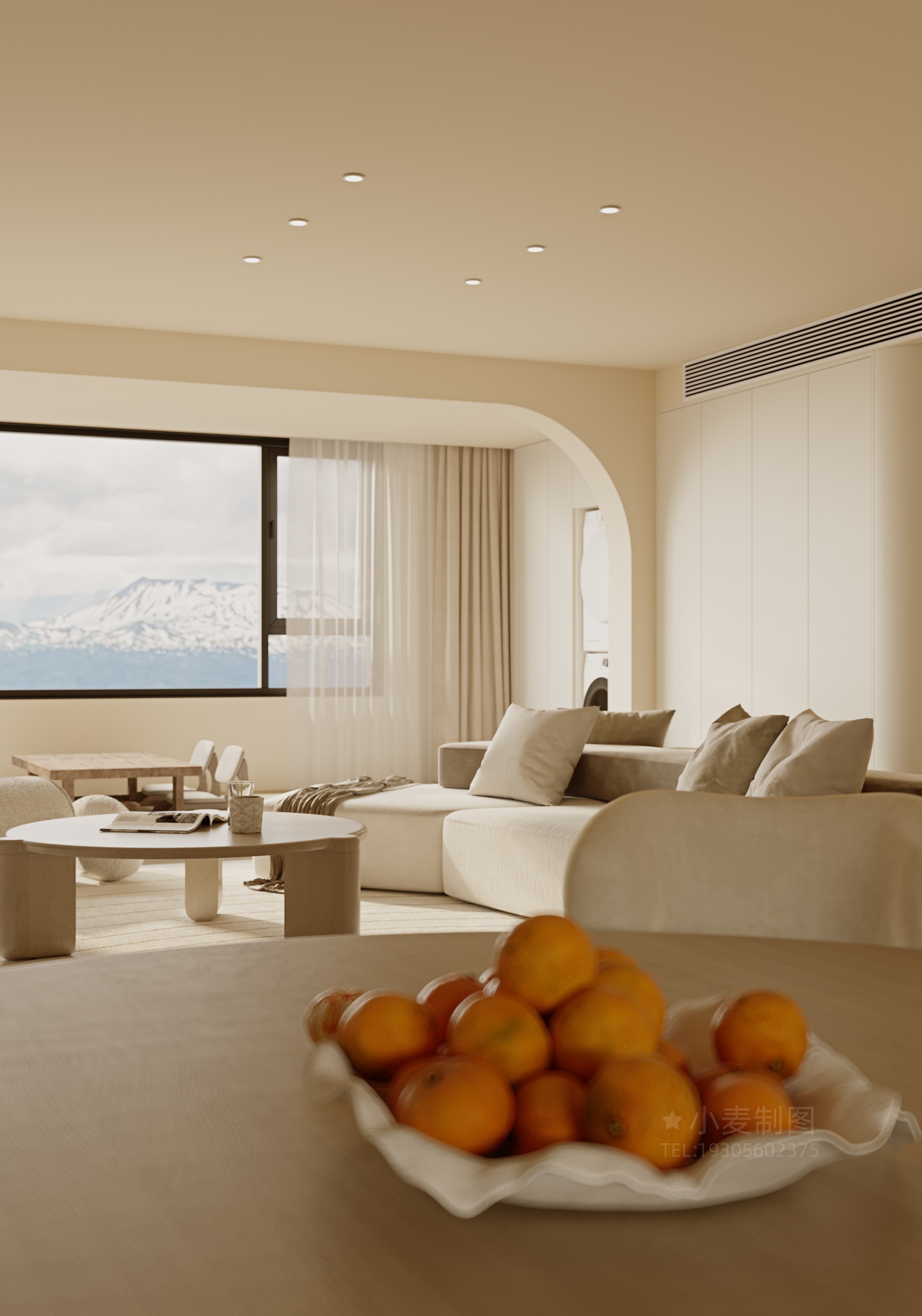 奶油风丨独立空间渲染作品-4