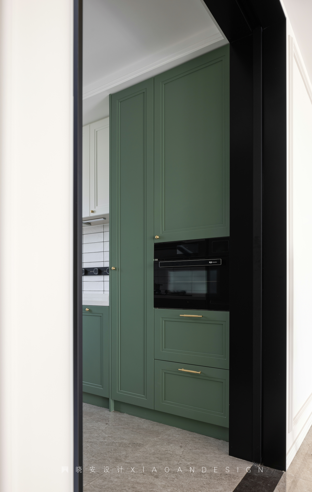 复古蓝红拼接法式美居丨晓安设计-49