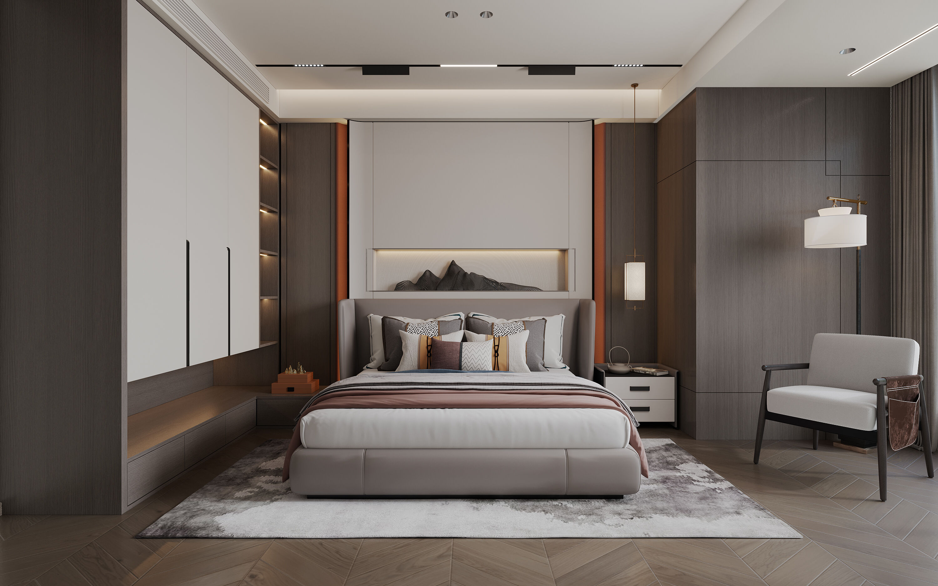 现代风格挑空别墅-8