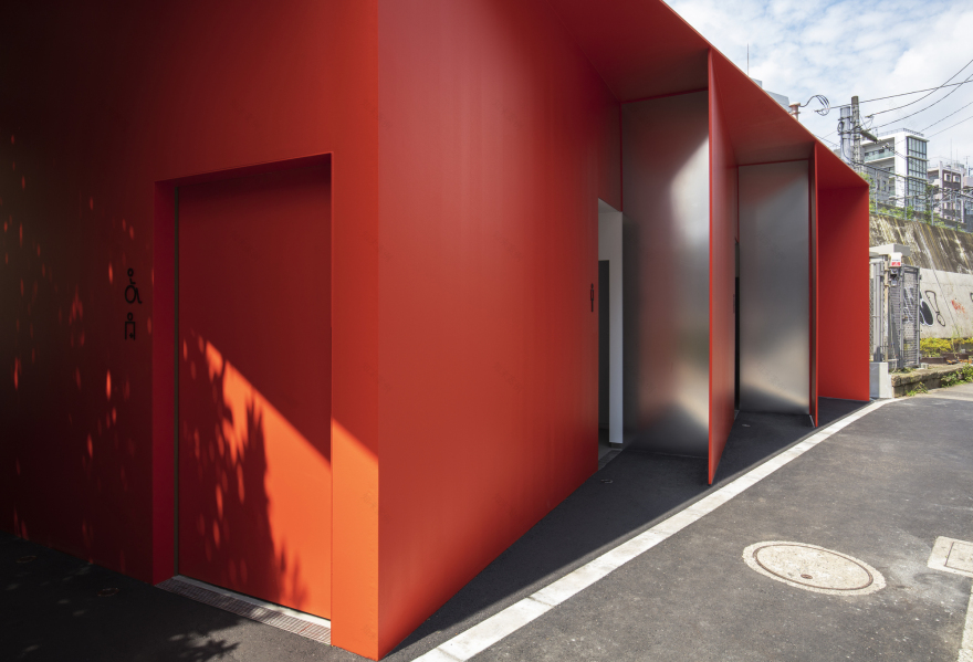 日本东京“红色折纸”公厕设计丨Nao Tamura-17