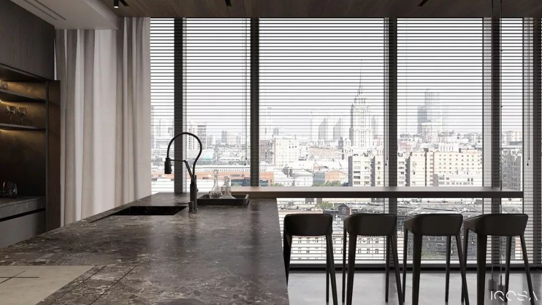 乌克兰 IQOSA 工作室打造野性公寓,粗犷与精致的完美融合-21