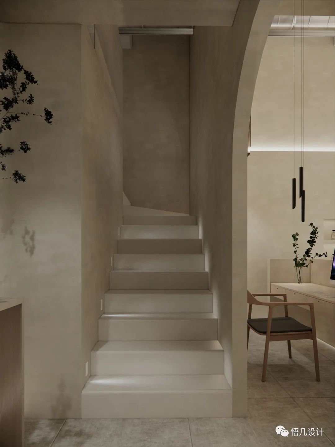 渼树 SPA · 微水泥侘寂美学的完美演绎丨中国武汉丨悟几设计-33