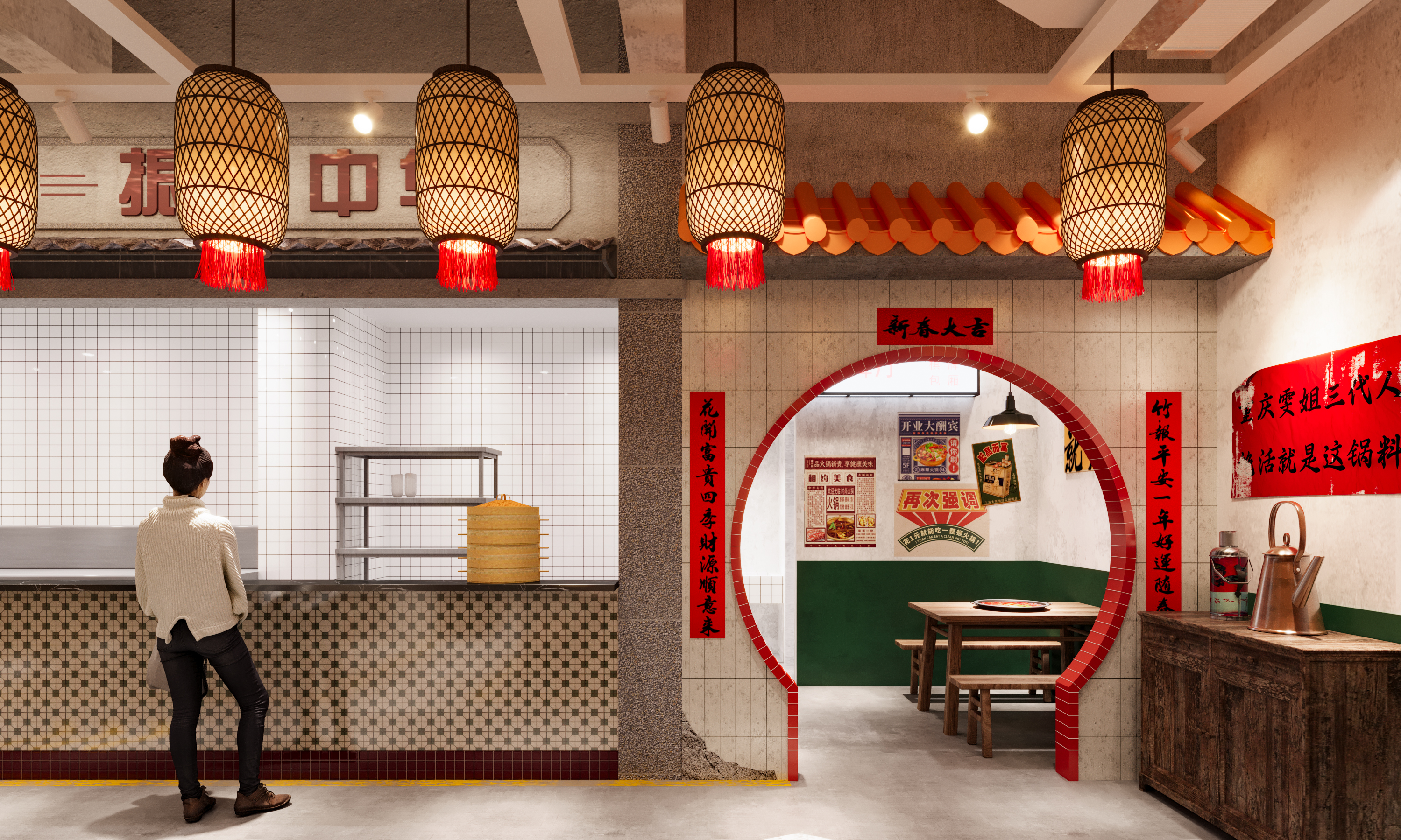 200平方火锅店设计-11