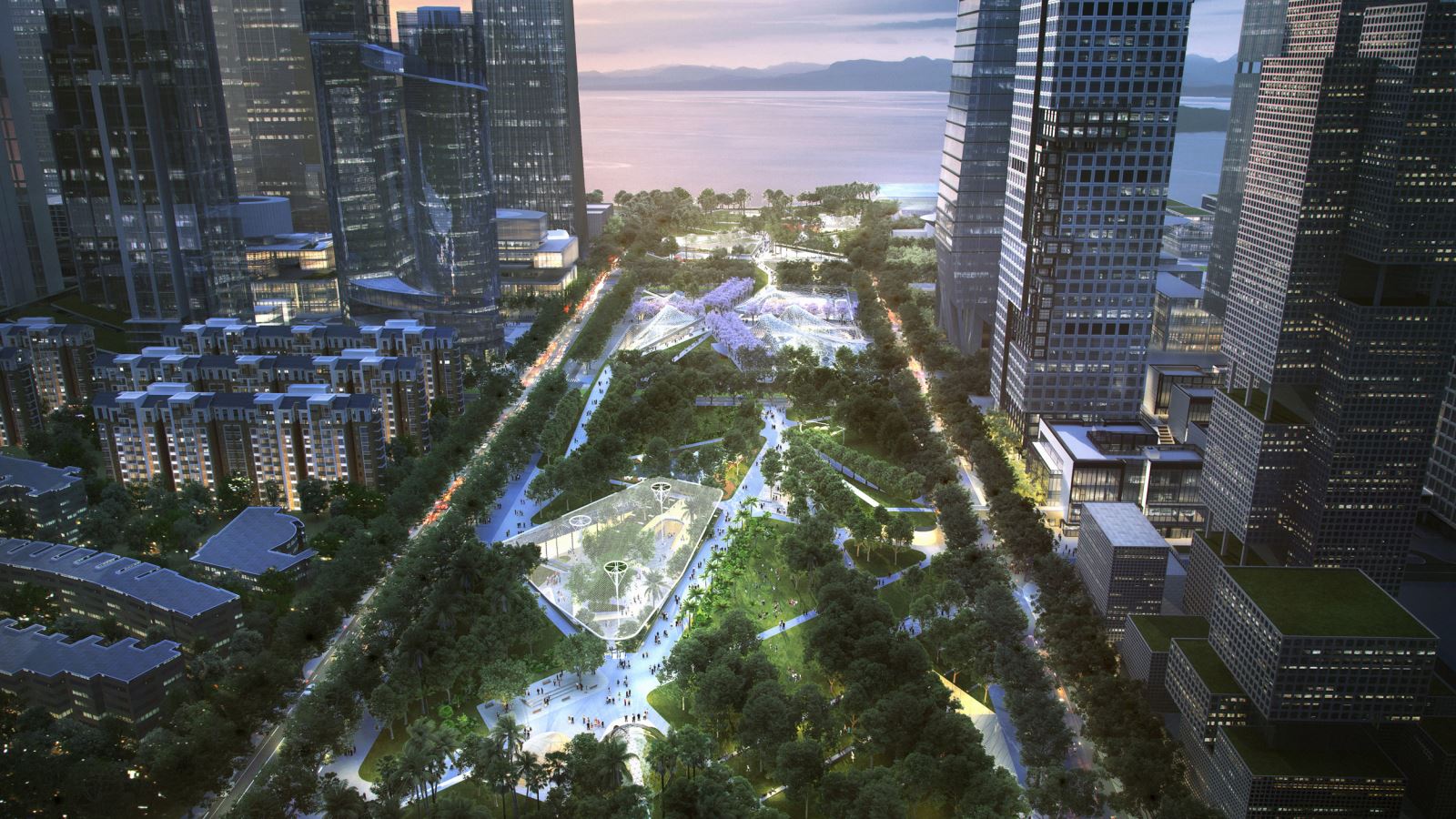 深圳湾超级总部中央绿轴景观-0