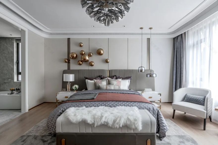 云麓公馆 | 法式柔美,450㎡别墅的曲线魅力-25