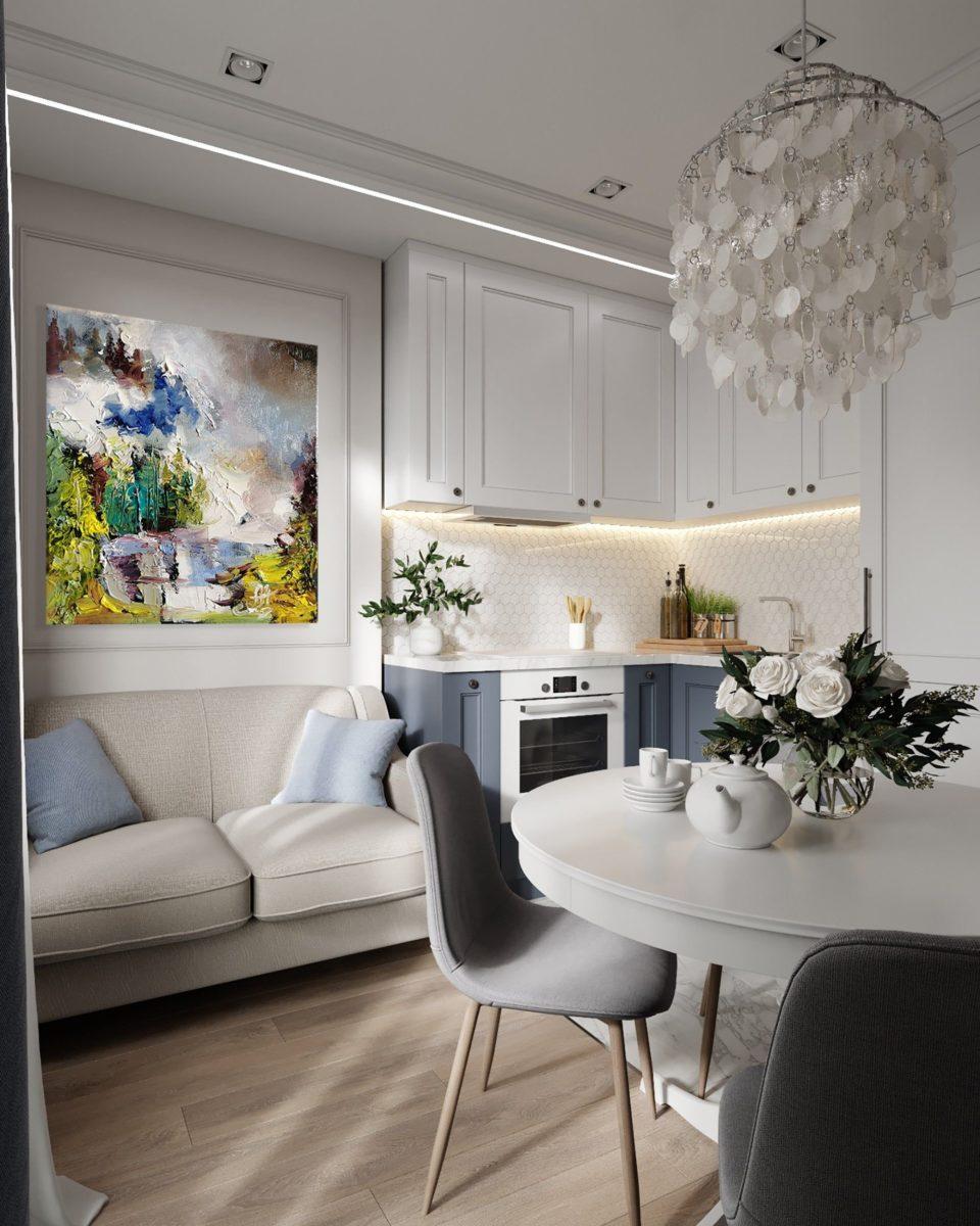 12平米厨房客厅一体化设计-97