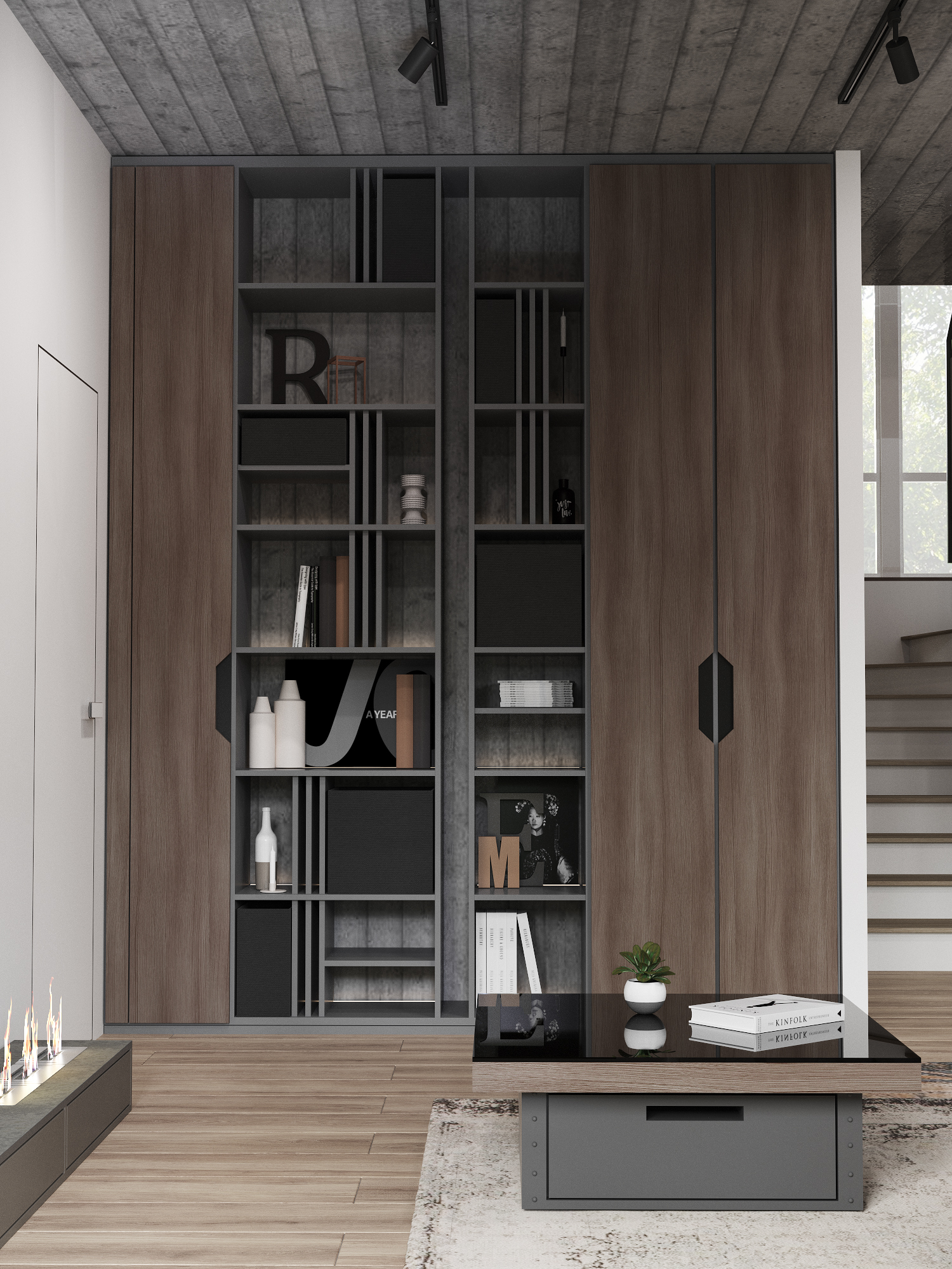 现代阁楼与民族图案-3