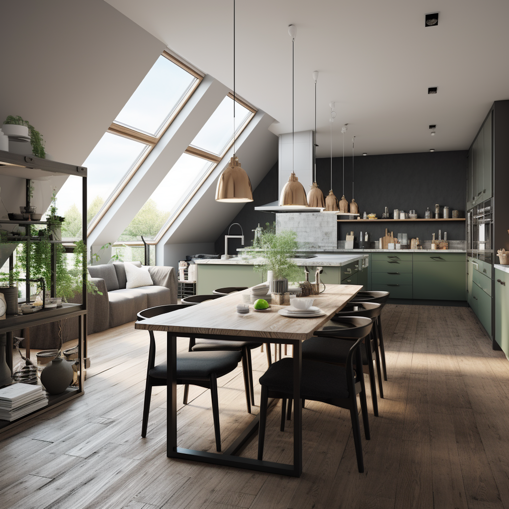 自然韵味:森林意象下的璀璨厨房-15