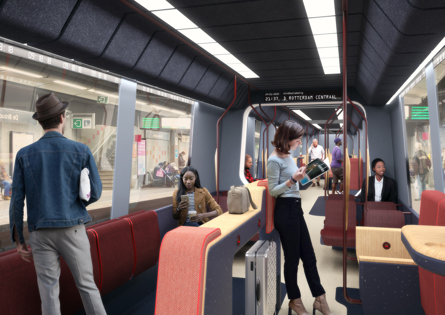 荷兰 RET 地铁内饰设计,打造舒适便捷的出行空间-6