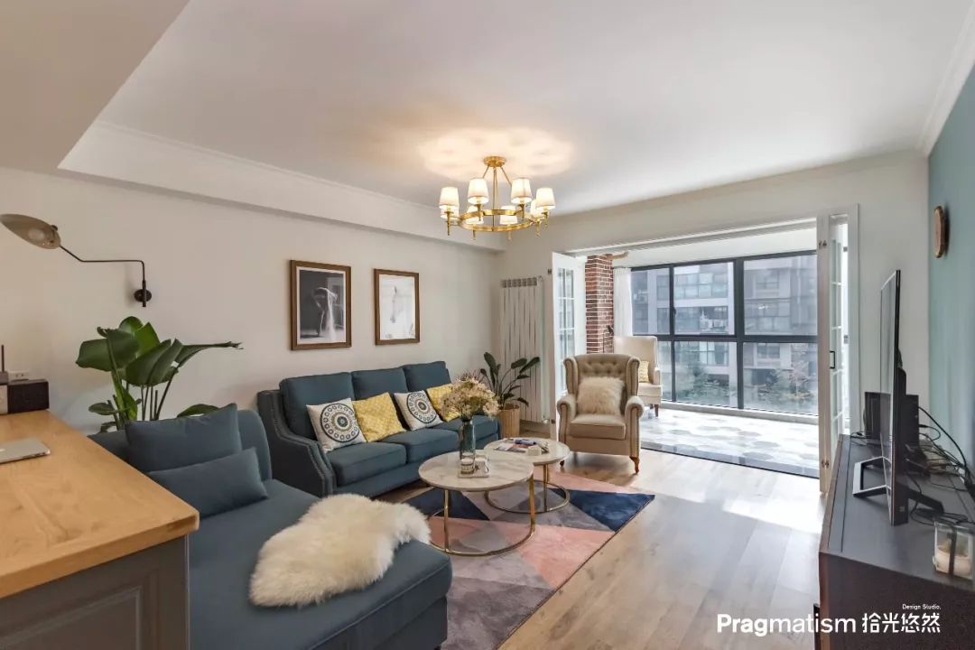 成都 160㎡美式北欧风私宅设计,色彩斑斓的温馨空间-23