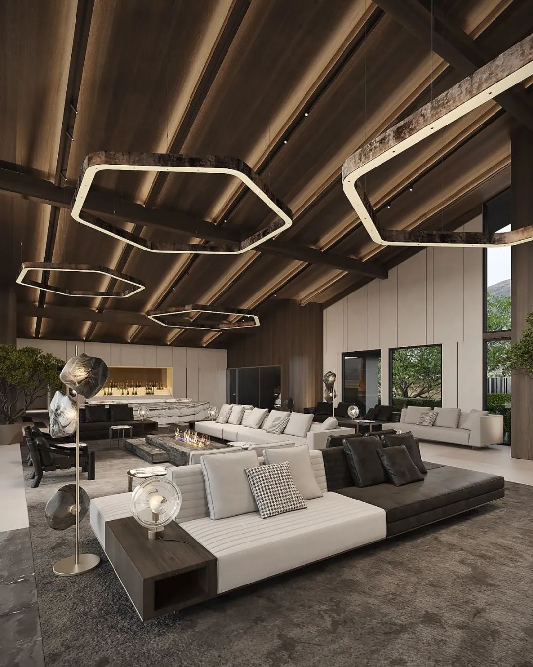 灰色奢华 · 1300㎡大宅设计丨IQOSA Architect-9