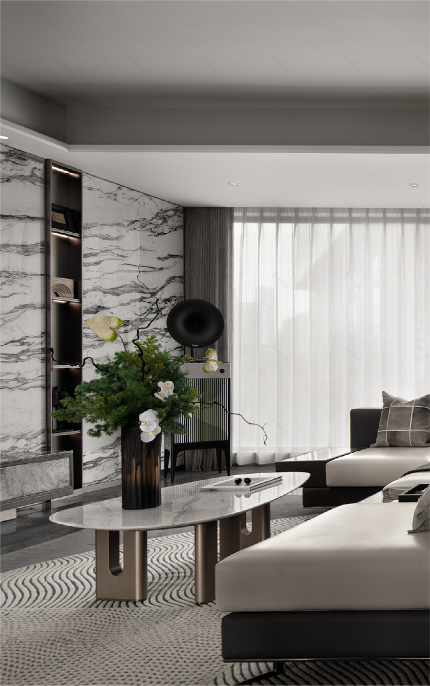 龙湖滨江·云河颂样板房户型设计丨中国成都丨DAS大森设计-47