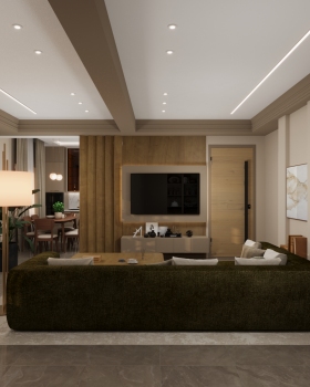 Project 23. Living room-Kitchen design, Naoza, Georgia