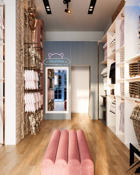 Kids clothing shop interior design