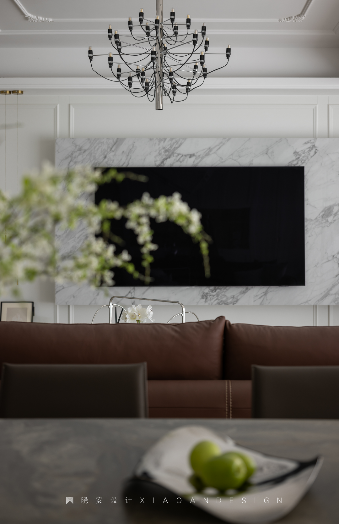 复古蓝红拼接法式美居丨晓安设计-22