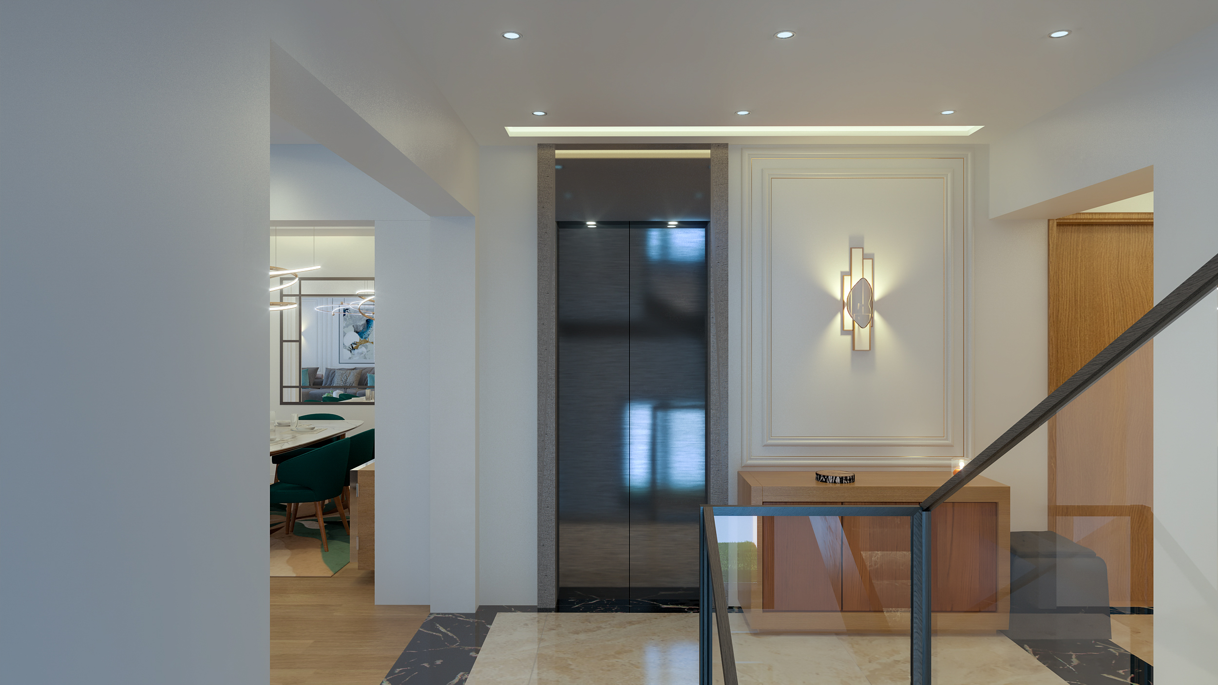 Villa First Floor & Living interior Design (Madinaty)-8