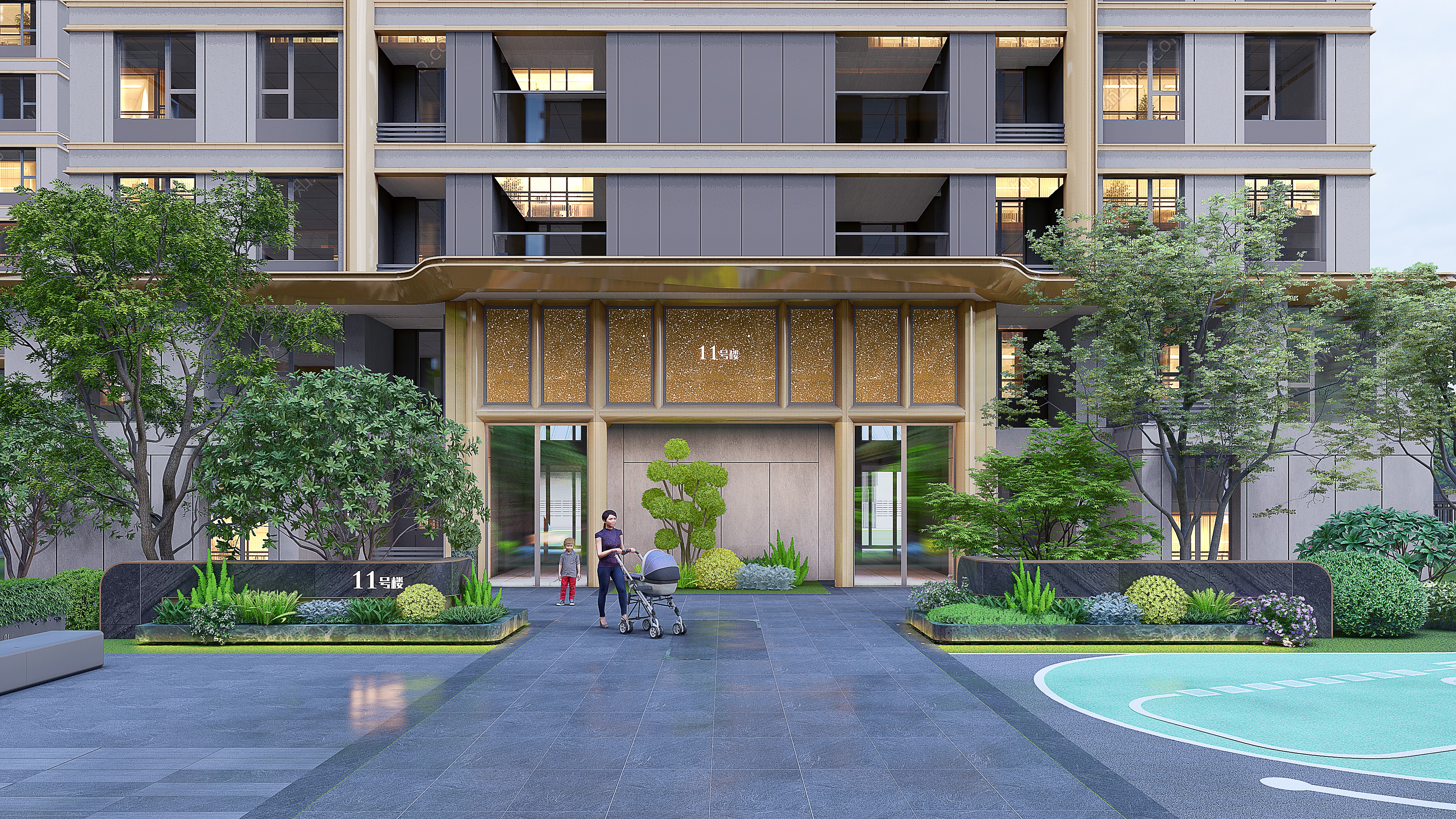 新中式现代高端地产lumion-4