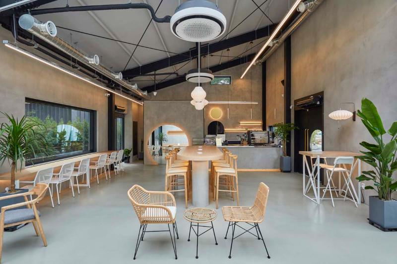 光点勾勒的 30 平米现代简约咖啡厅-2