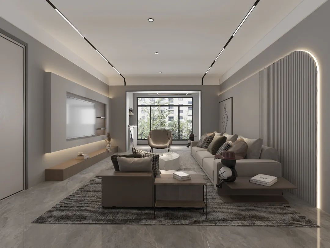 150㎡现代风，丝绒地毯×大理石地砖，擦出高级火花-25