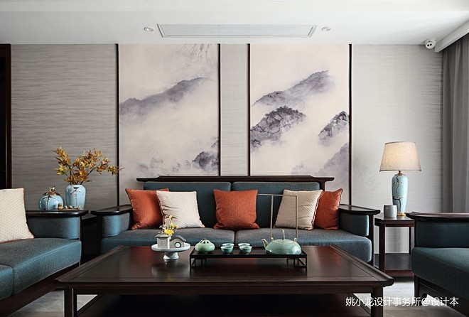 150万元复式305平米装修案例·效果图 法兰谷 · 新中式-15