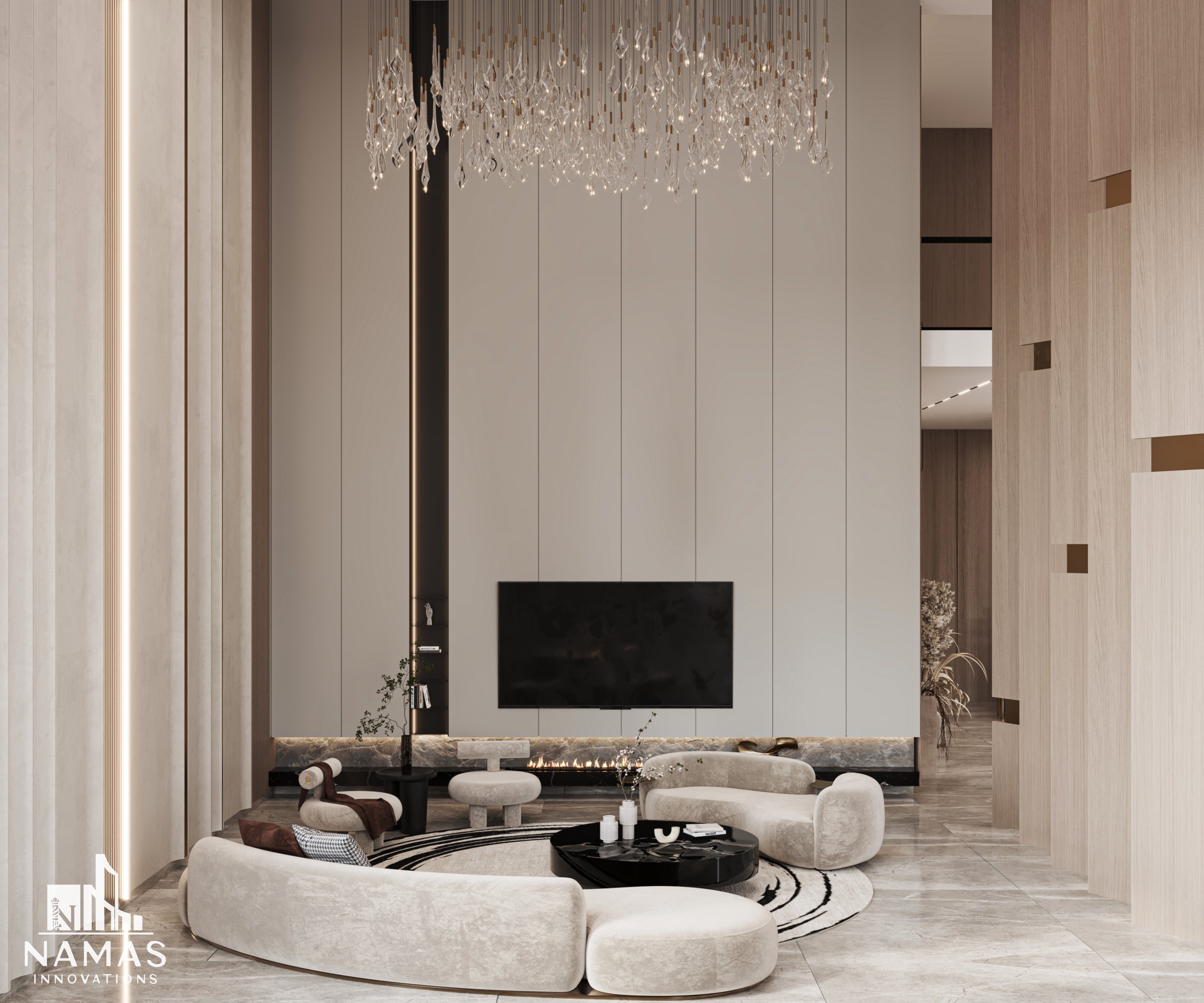 豪华别墅大厅丨阿联酋丨Namasinnovation-4