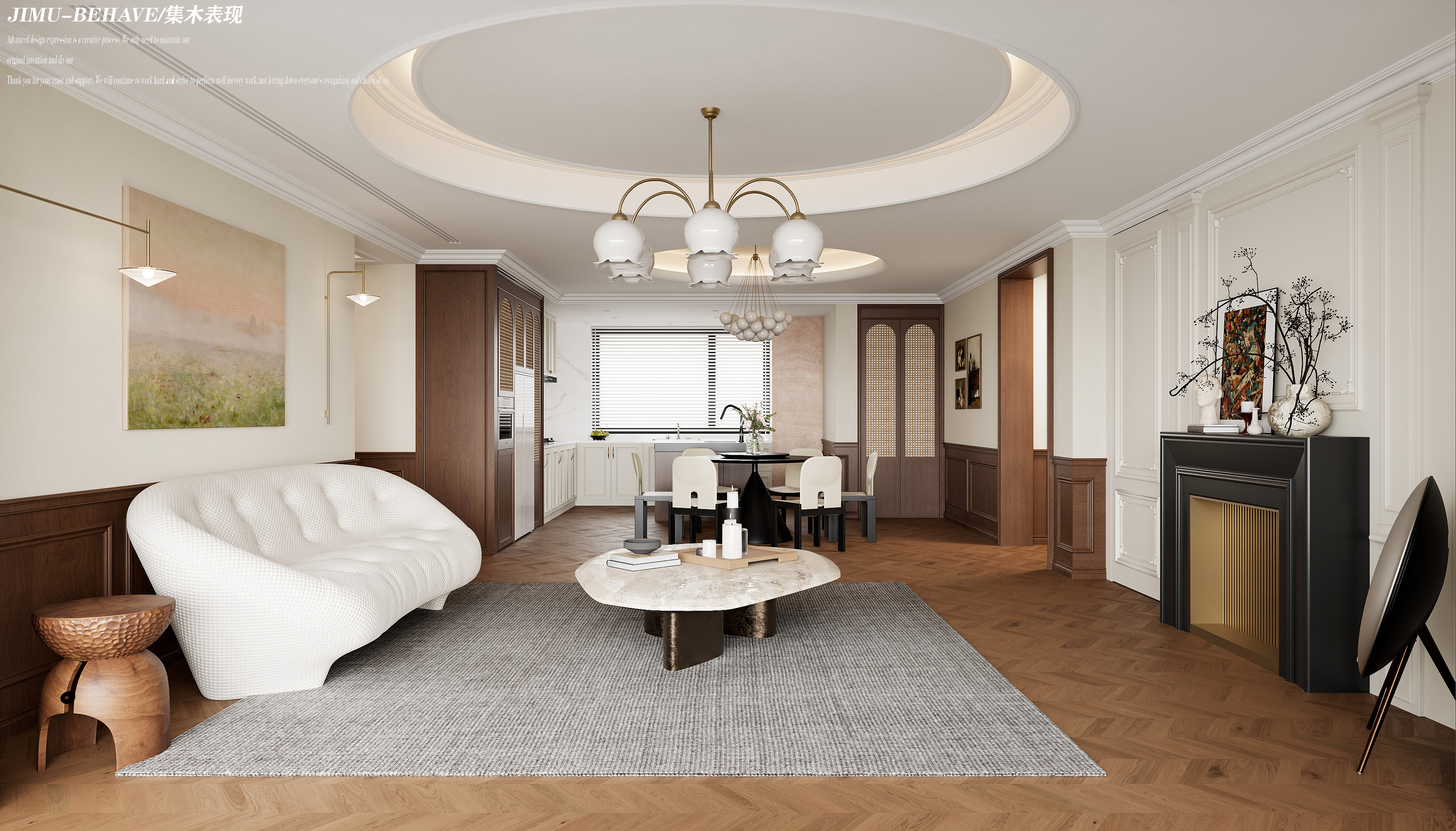 私宅 I 浪漫轻美式JM VISUAL3D Max + CR +PS-5