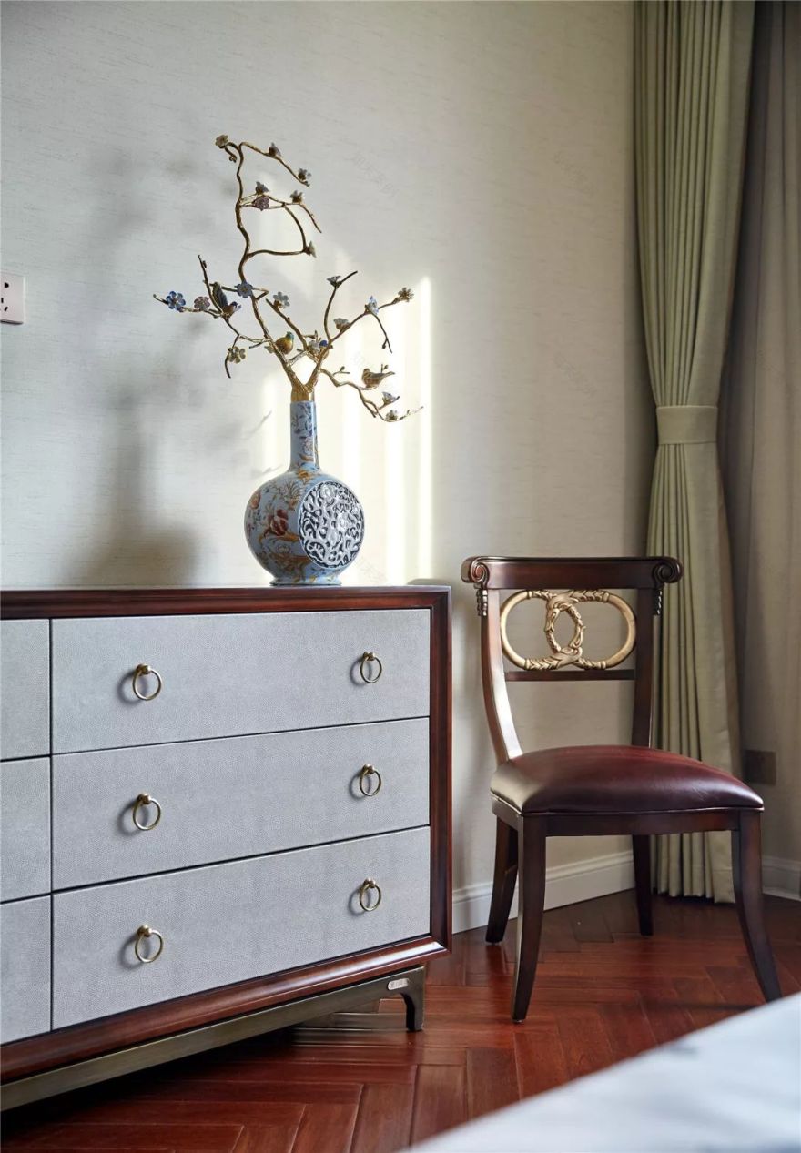 天津 190 平米美式混搭家居设计,简约优雅的中性色调生活空间-29