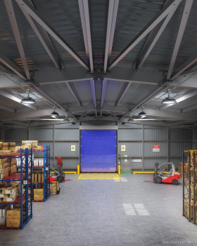 Industrial Building - 3D Visualization - Spaciotempo