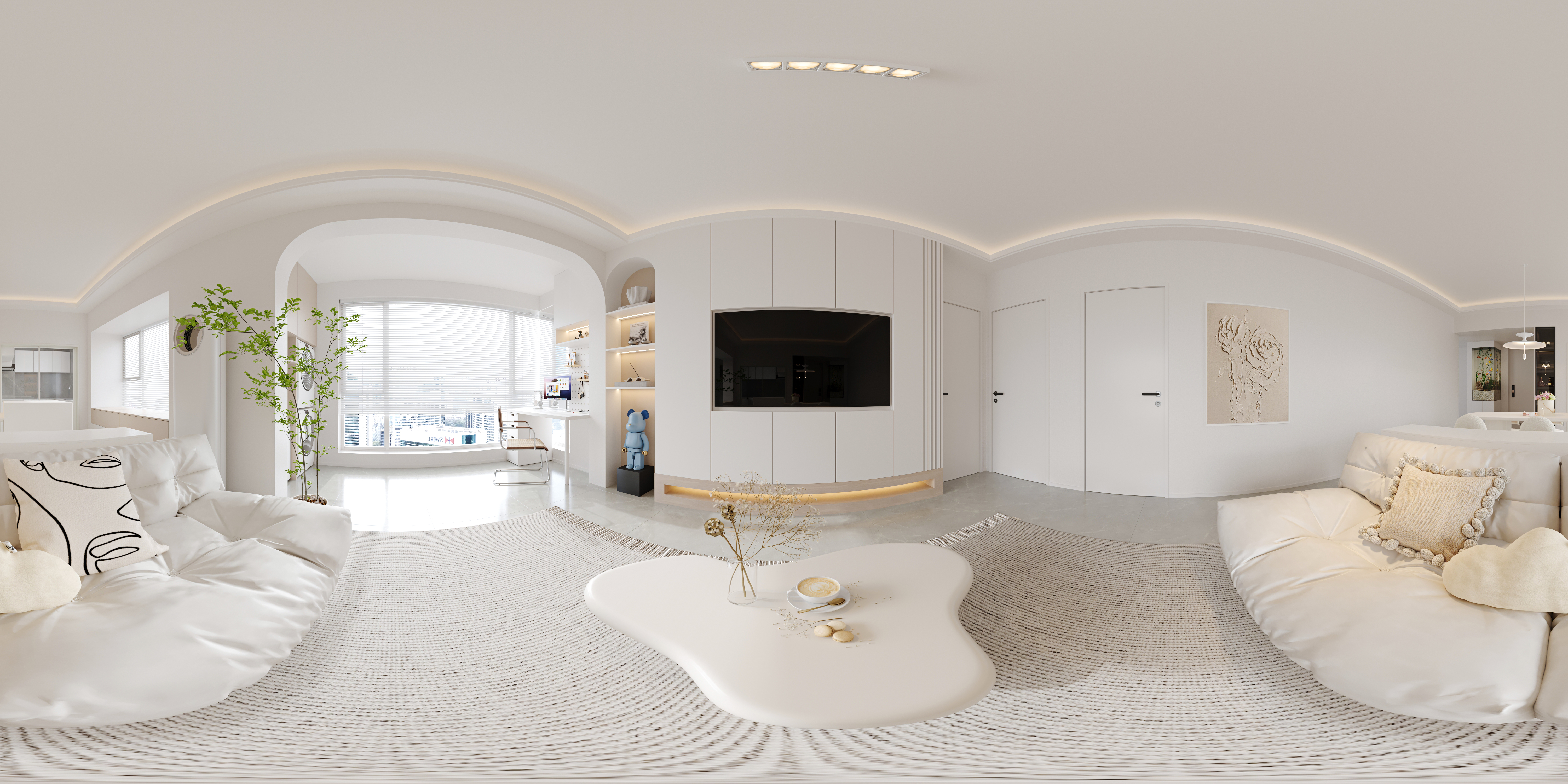 深圳如愿设计：全屋奶油的家也太治愈了，温柔直抵人心-1