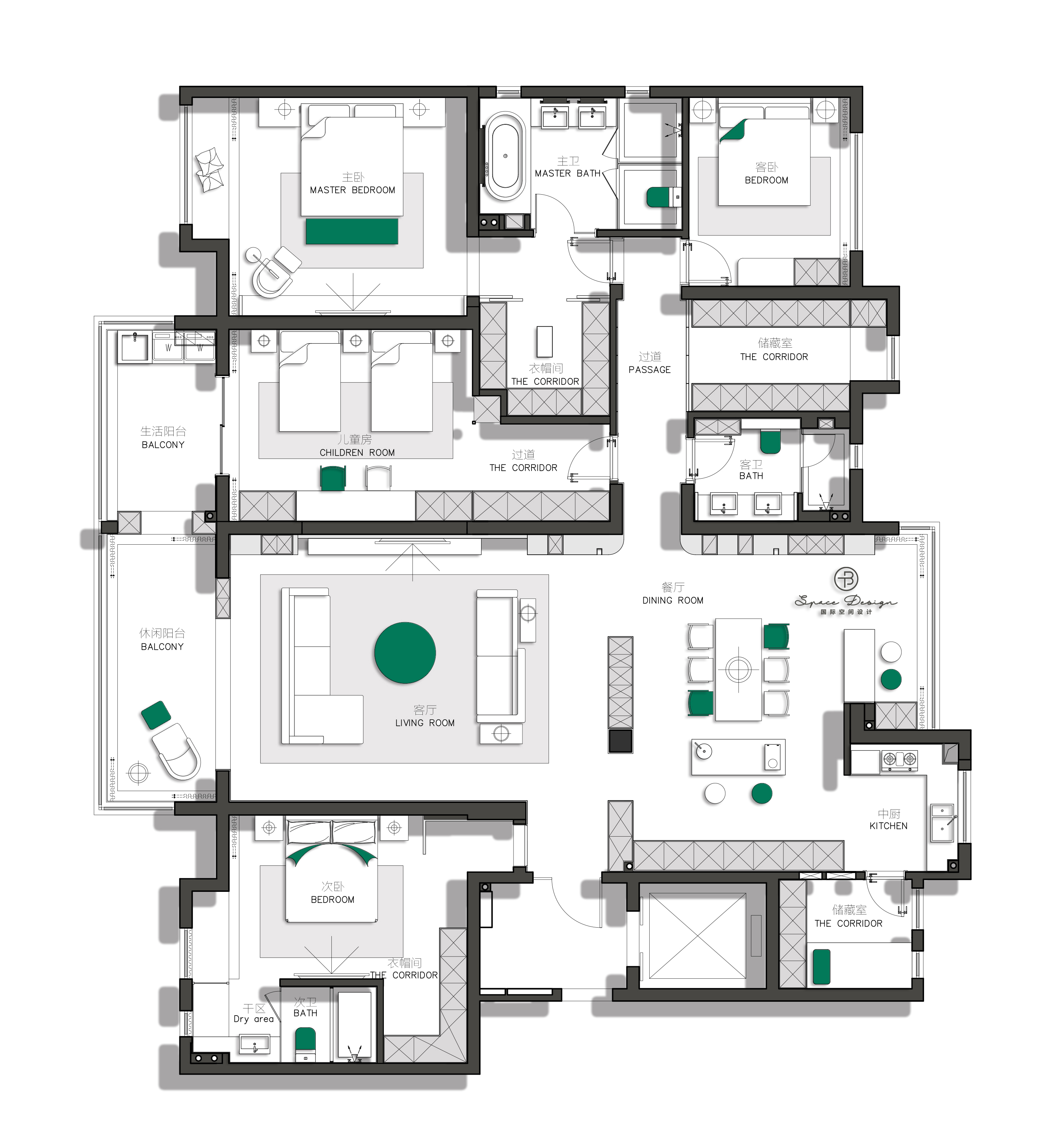 港式时尚舒适住宅丨中国南通丨T·B 国际空间设计-34