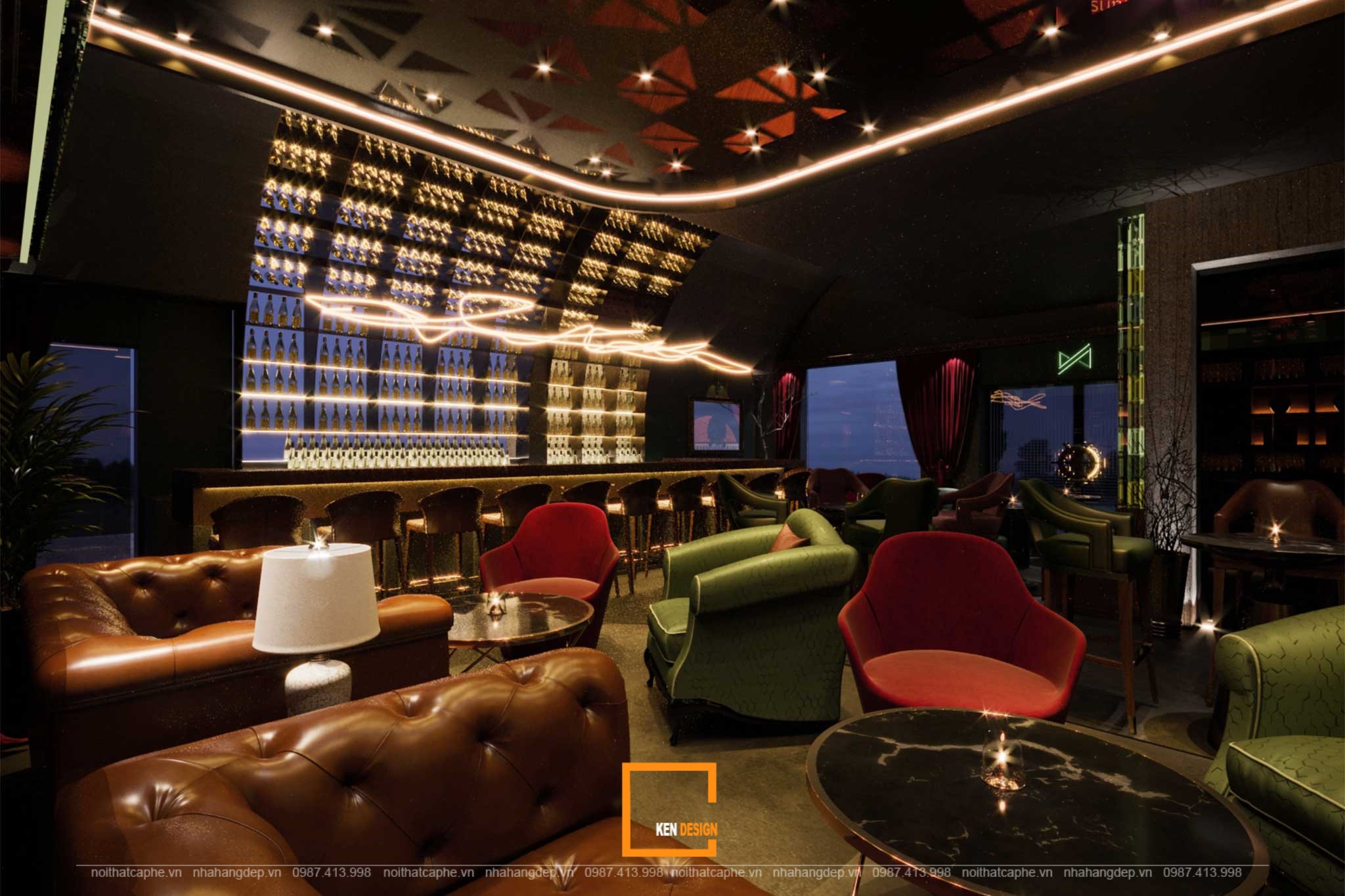 Nevermind - Thiết kế nội thất bar lounge ấn tượng tại Vinhomes Tân Cảng-4