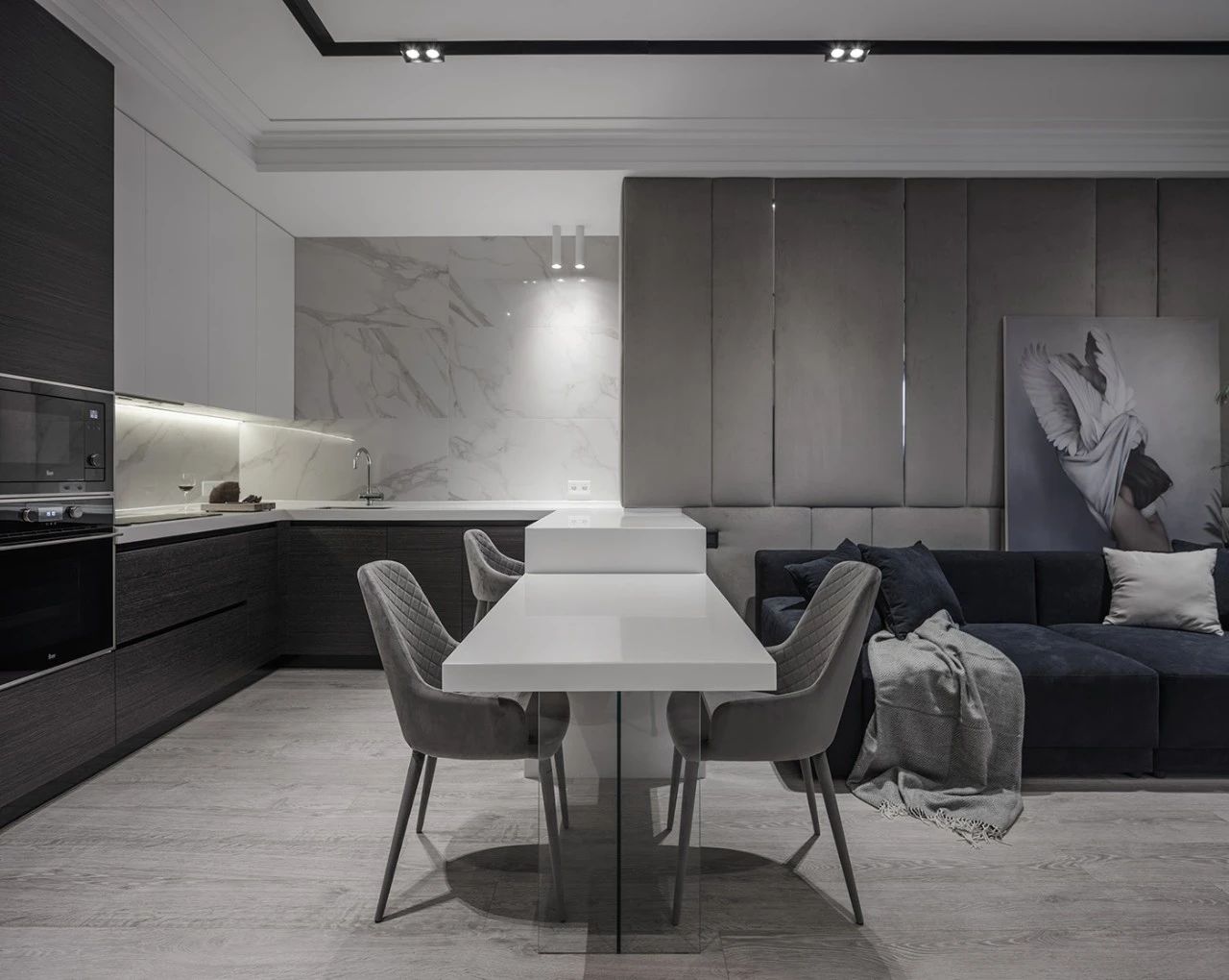 现代灰色家居设计丨乌克兰基辅丨时尚建筑师-9