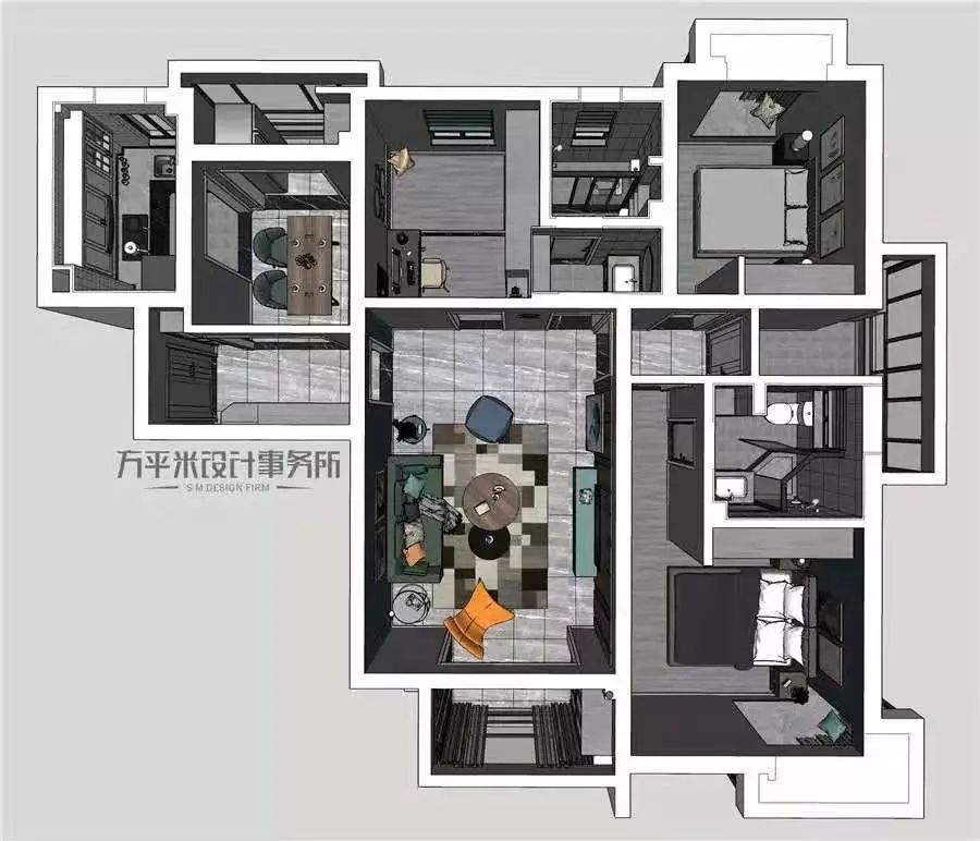 现代轻奢温馨家 | 方平米设计新作,小菠萝三口之家-30