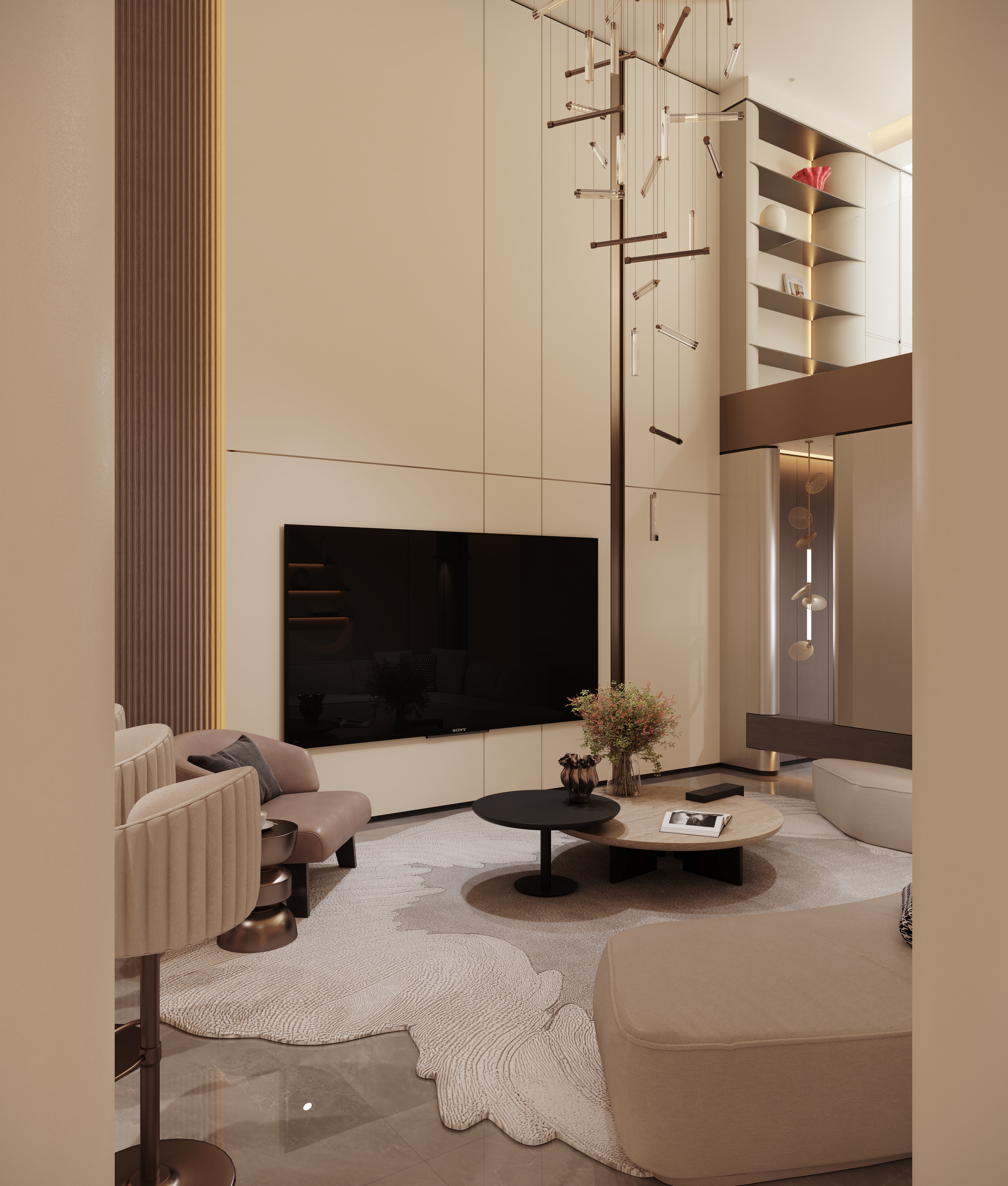 近期渲染 挑空别墅-23