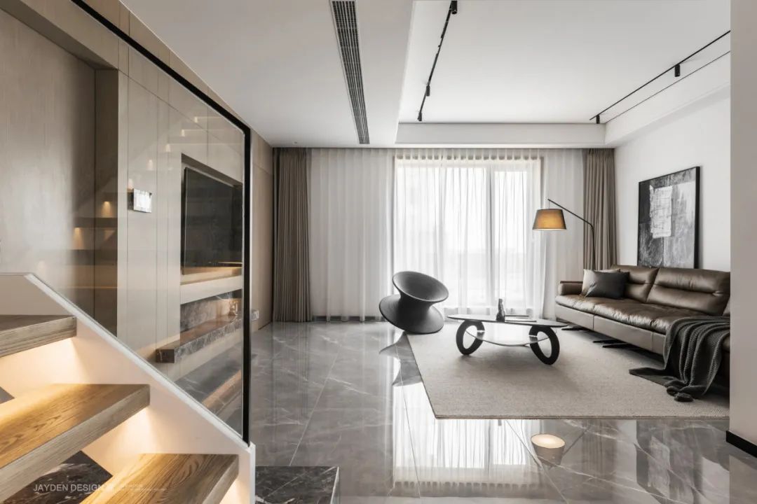 简狄实景案例｜《光影之境》｜双客厅+三面落地窗，凌空而居，不亦乐乎。-7