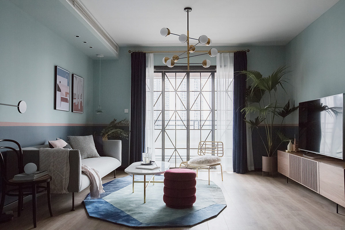 Captivating Pink, Blue And Green Interiors-0