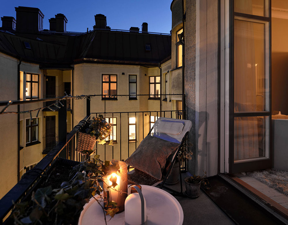 瑞典 41 平米小公寓的温馨灰色空间设计-23