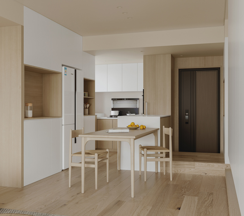 日系原木风家装效果图-4