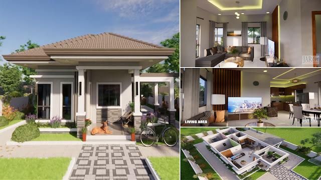 现代三居室舒适平房设计-1