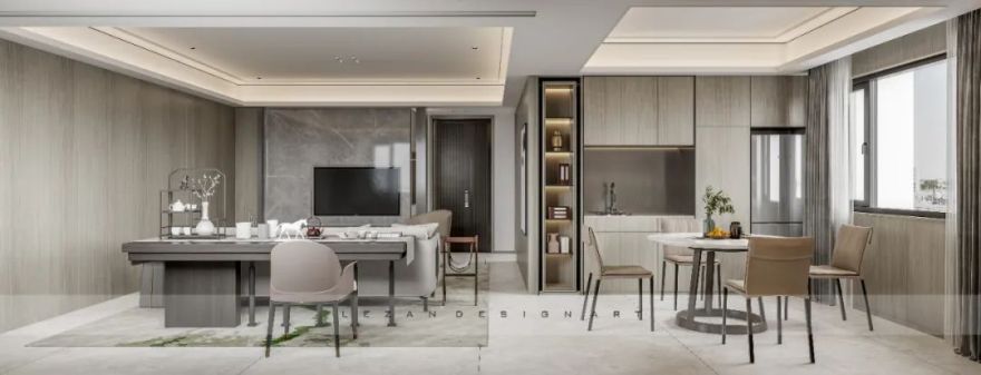 舒适住宅之灰调木色设计丨宁波市乐赞室内装饰设计有限公司-16