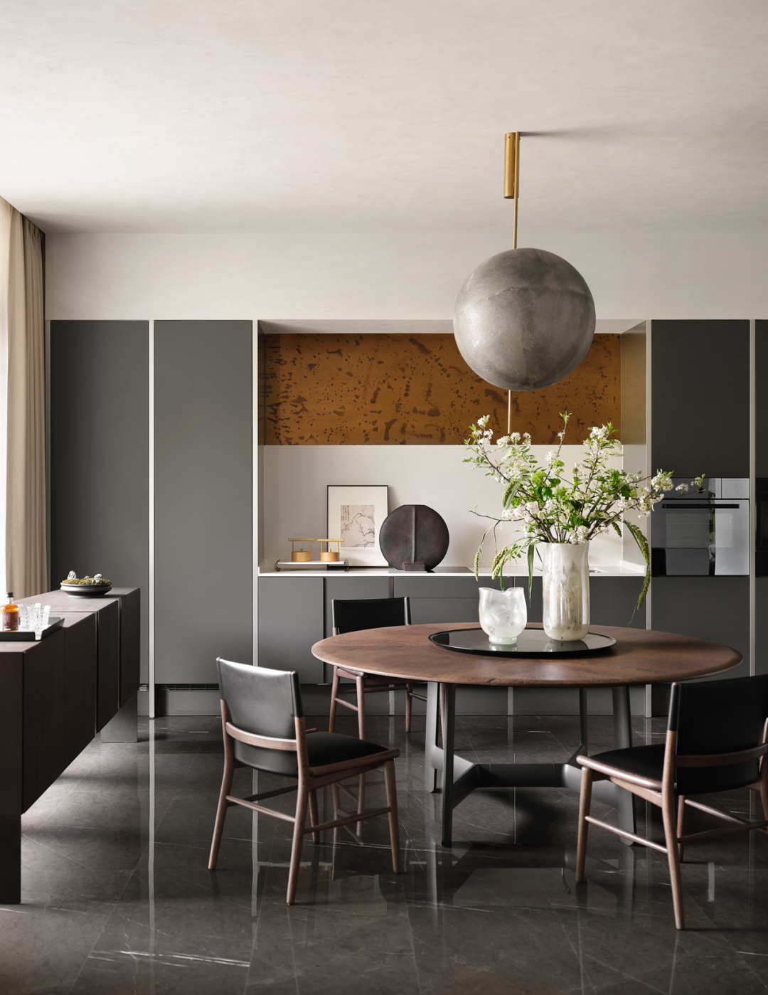 银杏汇湘湖天境 新中式挑空别墅丨中国杭州丨H.N.LIN空间美学馆-35