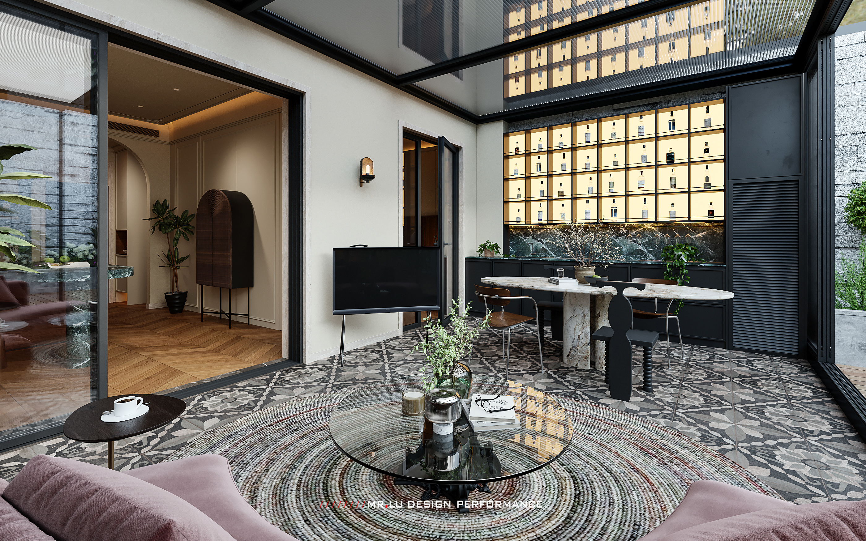 40㎡现代复古风格效果图表现-6