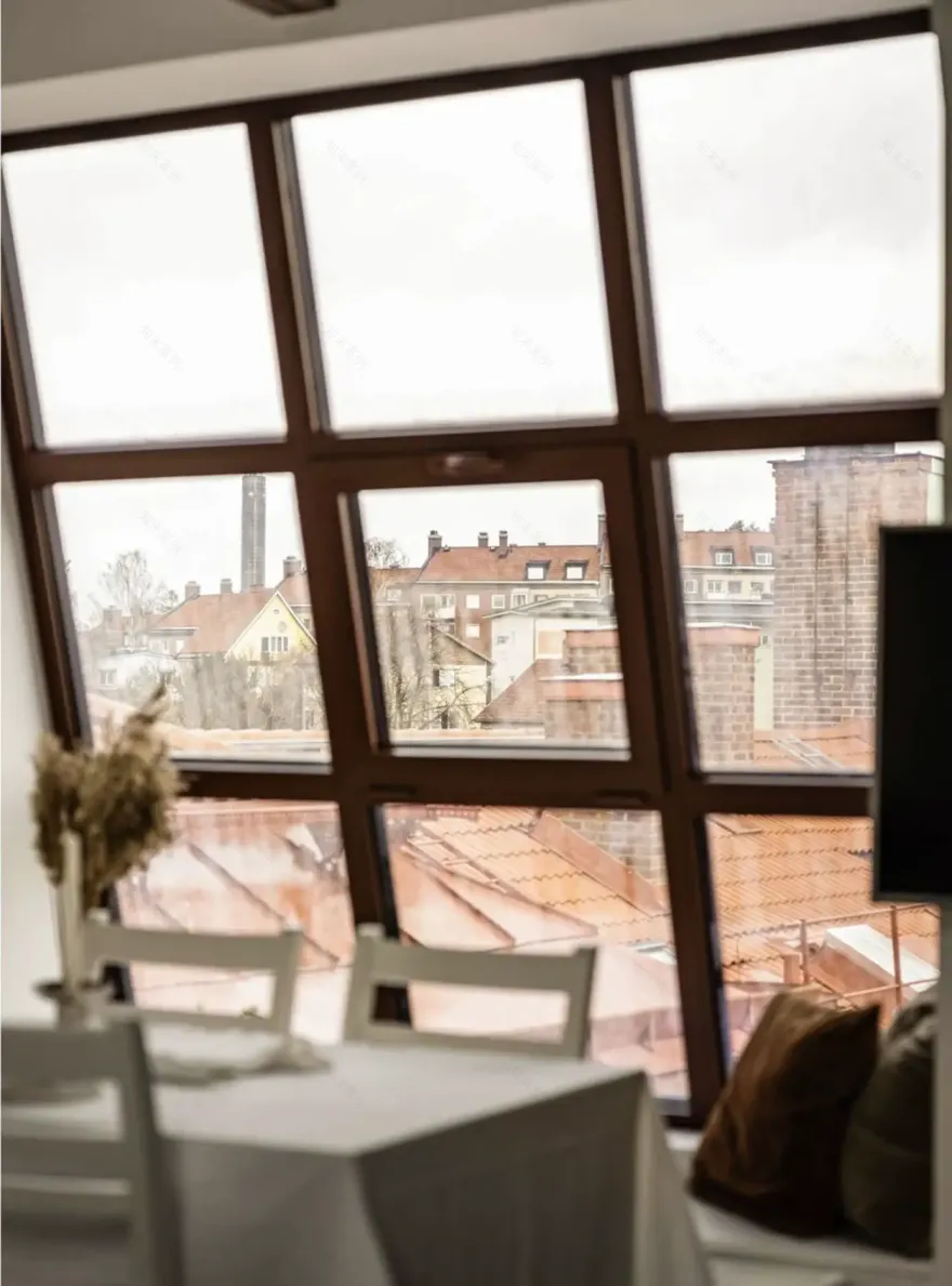 瑞典 38m2 顶层公寓 | 独特倾斜窗设计,空间明亮舒适-4